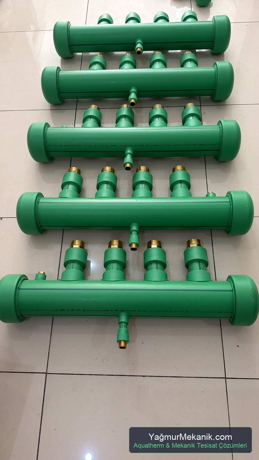 Aquatherm PPRC kollektör mekanik oda montajı ve tesisat uygulaması