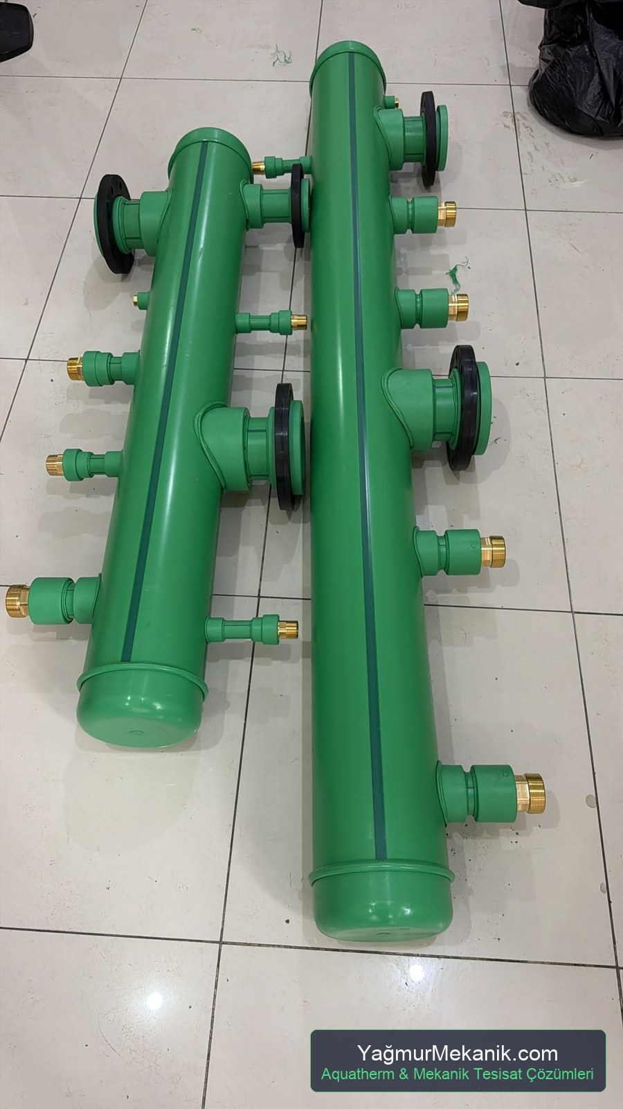 Aquatherm PPRC kollektör mekanik oda montajı ve tesisat uygulaması