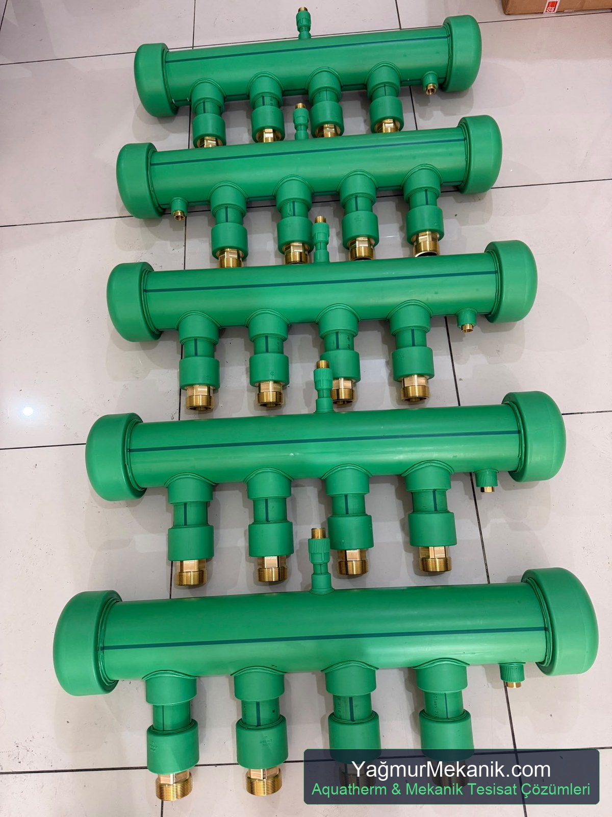 Aquatherm PPRC kollektör mekanik oda montajı ve tesisat uygulaması