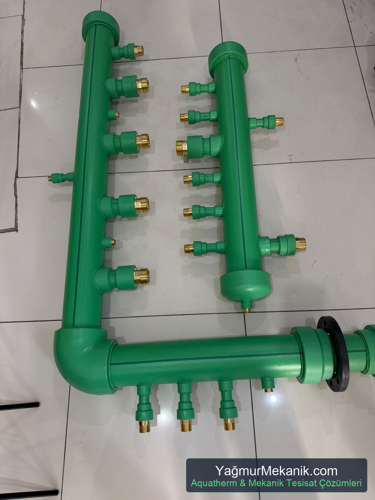 Aquatherm PPRC kollektör mekanik oda montajı ve tesisat uygulaması
