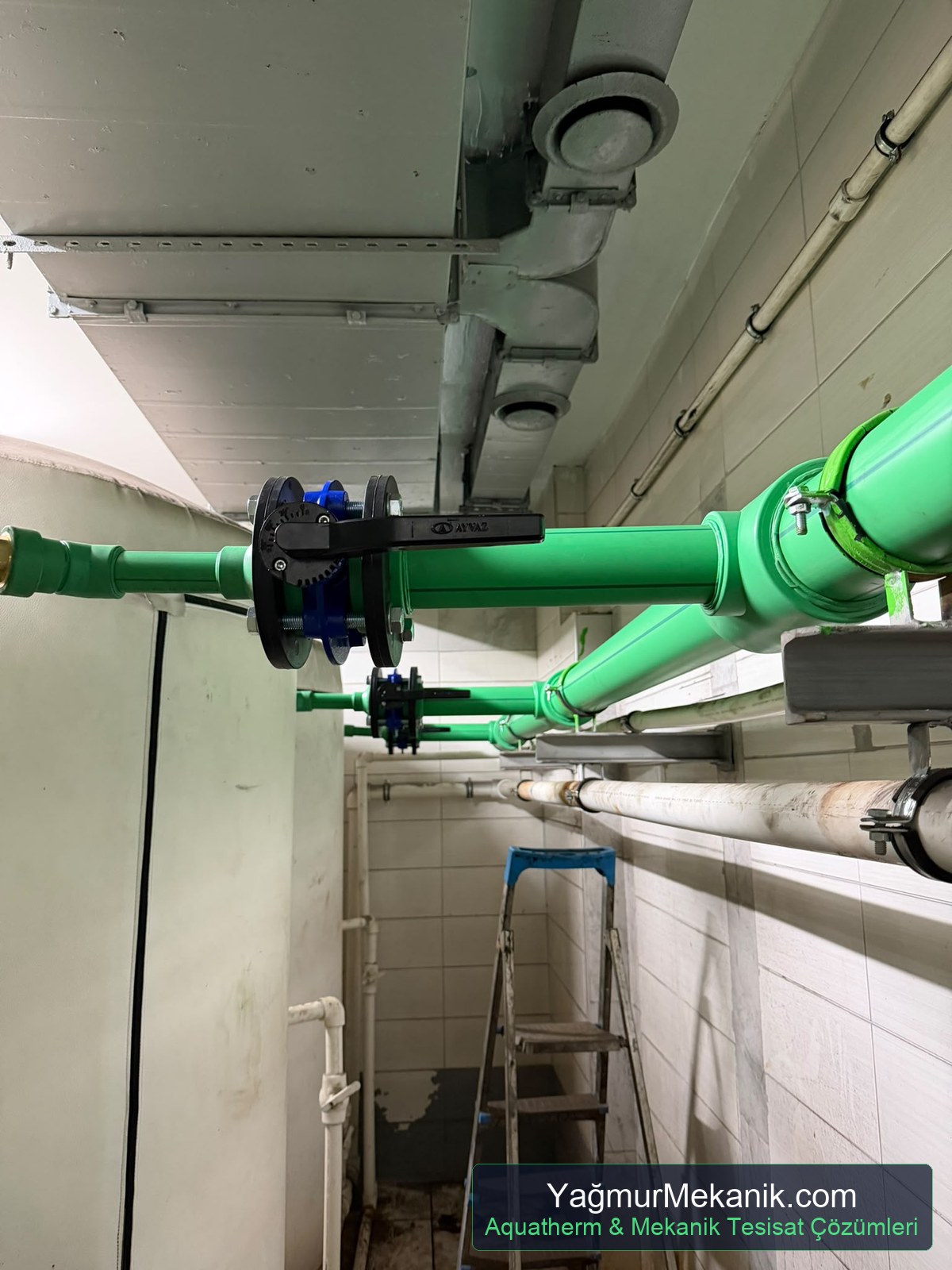 Aquatherm PPRC kollektör mekanik oda montajı ve tesisat uygulaması