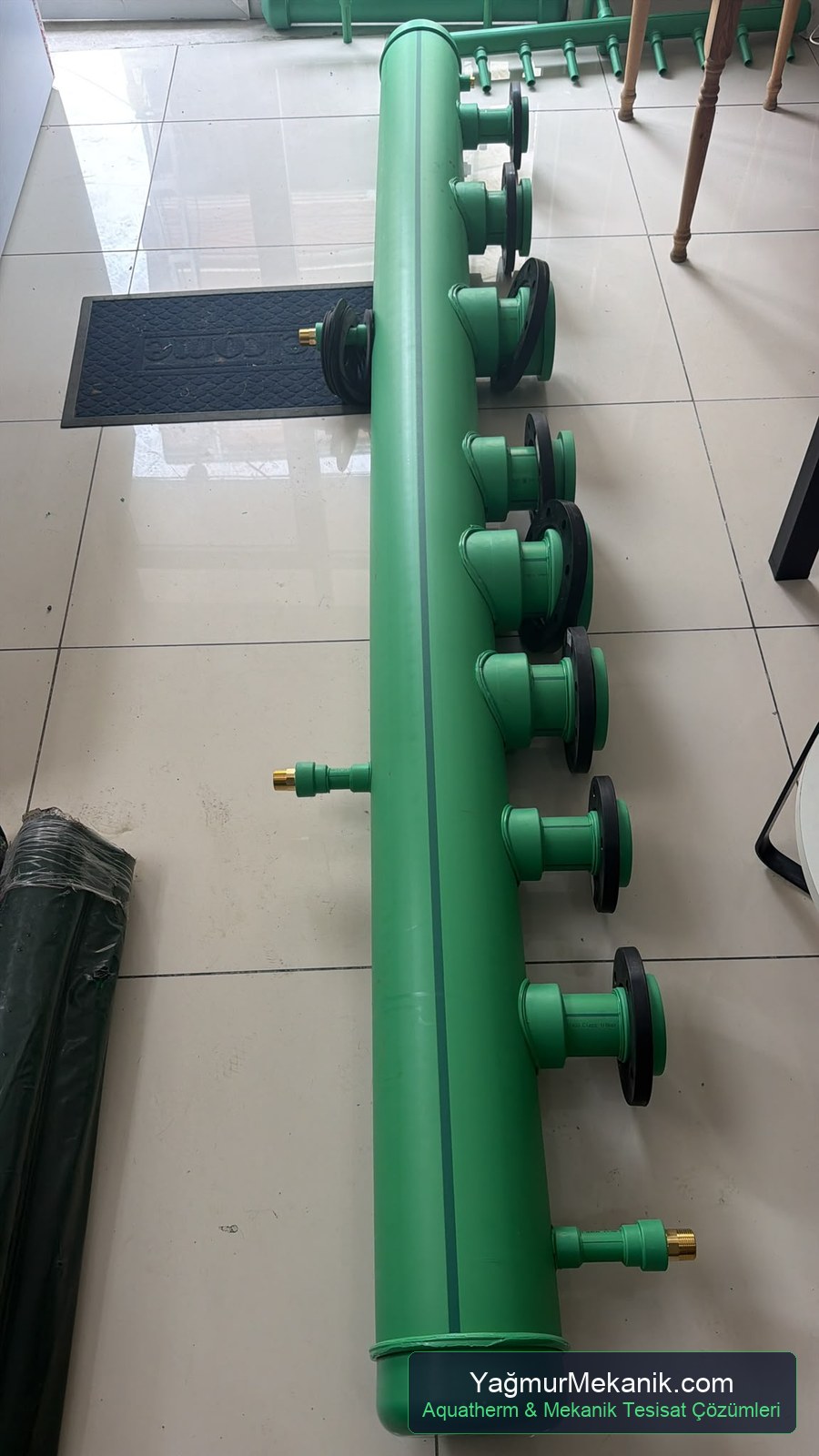 Aquatherm PPRC kollektör mekanik oda montajı ve tesisat uygulaması